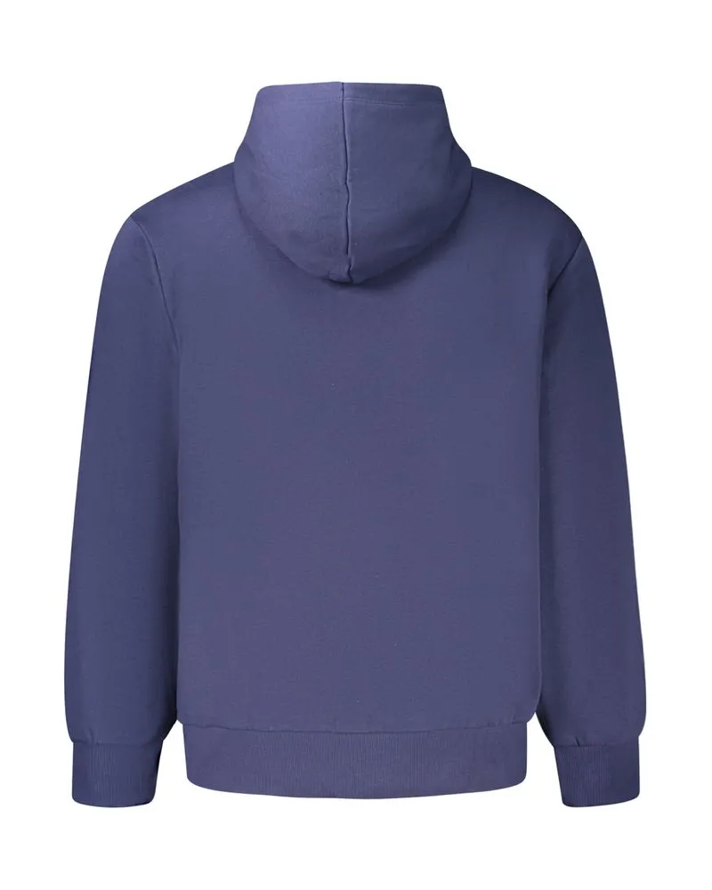 Timberland Logo-Print Cotton-Blend Hoodie — Navy Navy