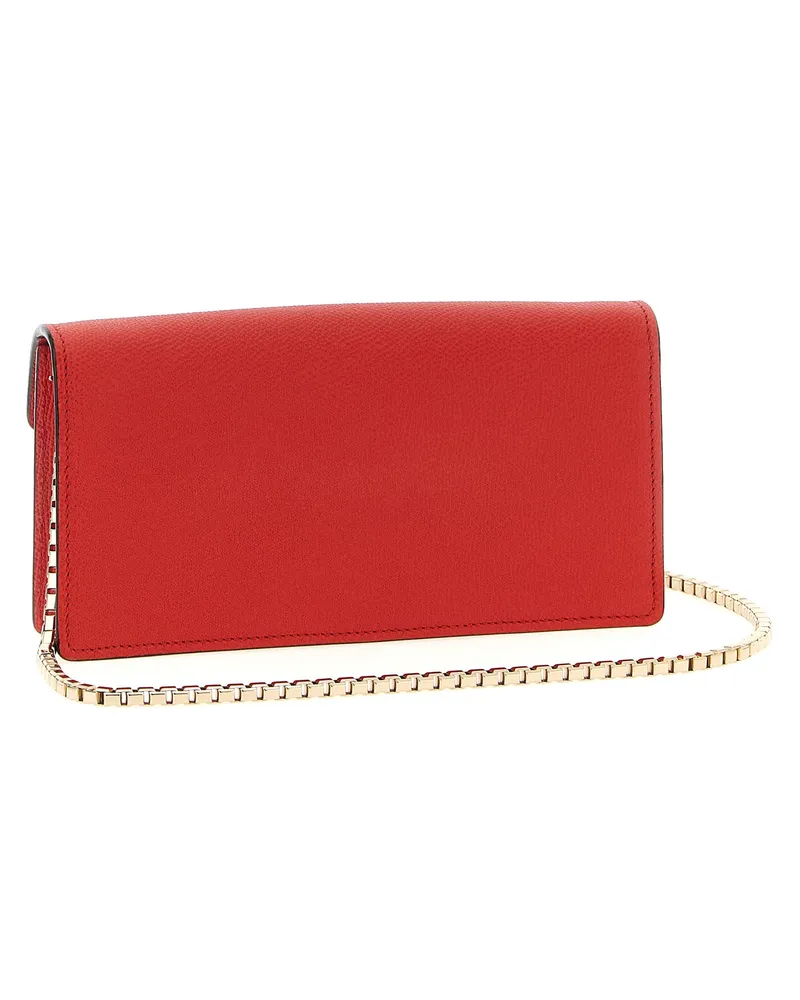 Valextra Women's Iside Clutch Red Calfskin Leather Red