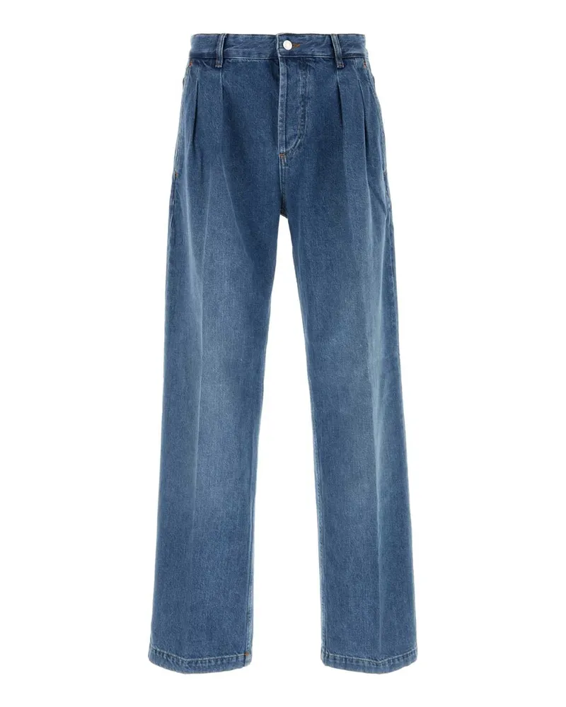 Marine Serre Men's Denim Jeans Blue Cotton Blue
