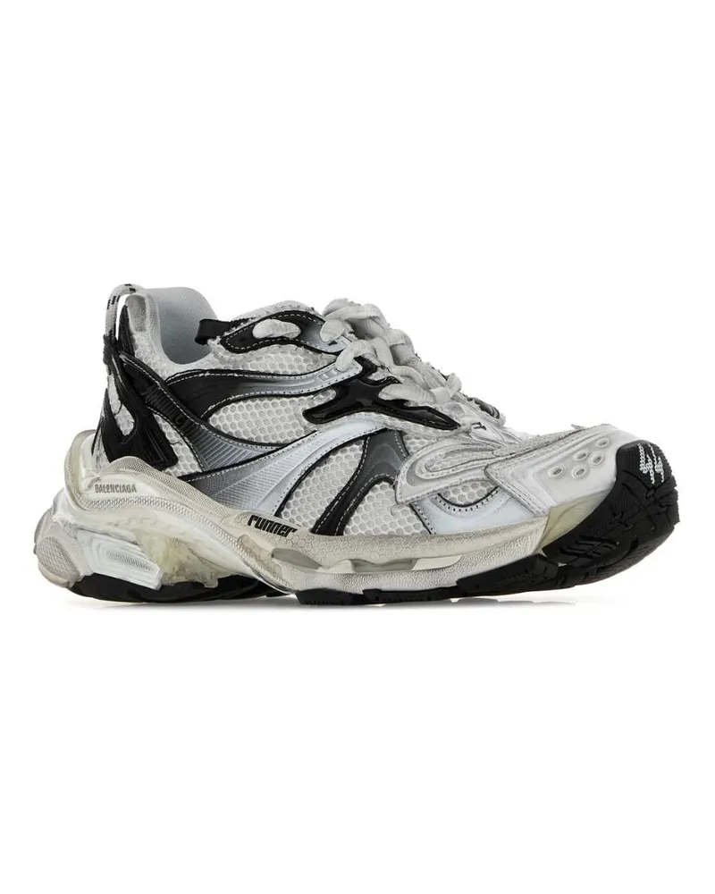 Balenciaga Men's Runner Sneaker White Polyurethane Polyester White