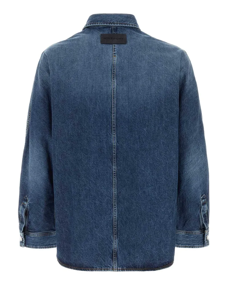 Givenchy Men's Denim Shirt Darkblue Exterior: Cotton Camicie Navy