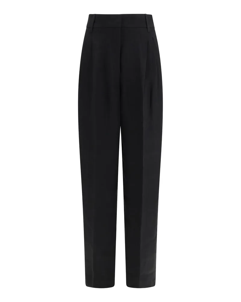 Max Mara Women's Trousers Mstsumero Linen Black Black