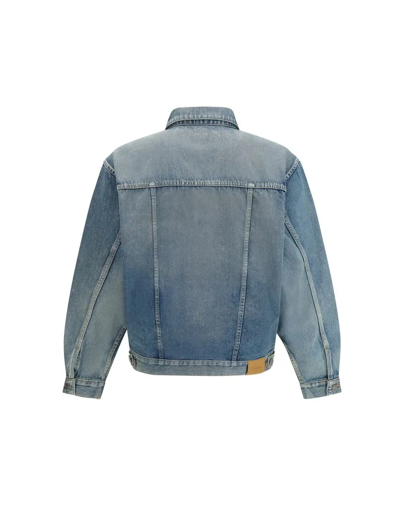 Saint Laurent Men's Blue Cotton Denim Jacket Clothing Blue