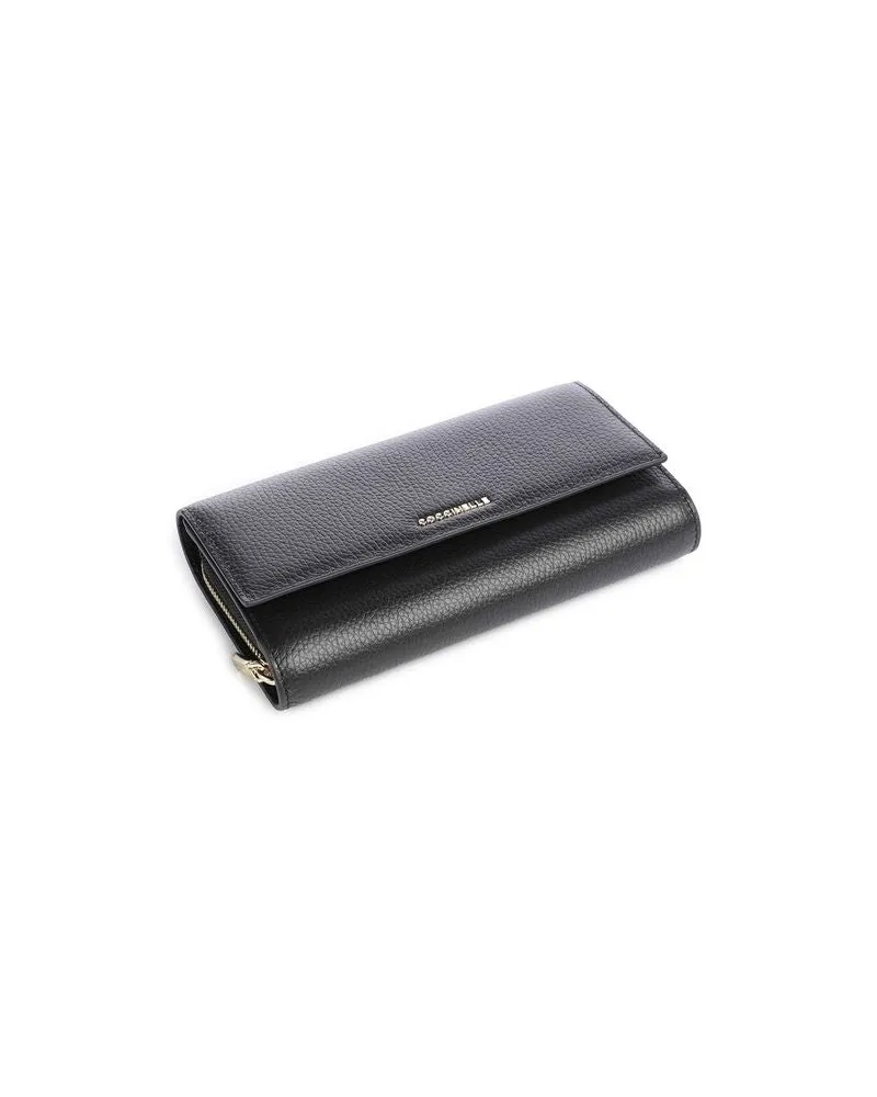 Coccinelle Women's Wallet Black Cowhide Bags Black
