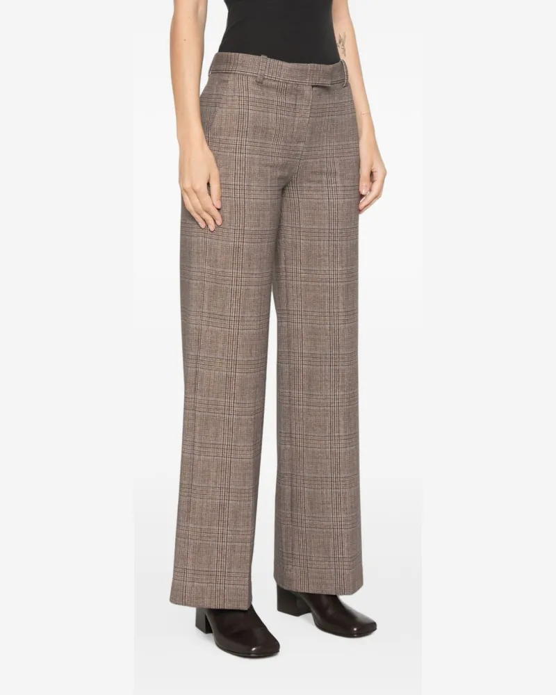 CIRCOLO 1901 Prince of Wales Check Trousers — Brown Brown