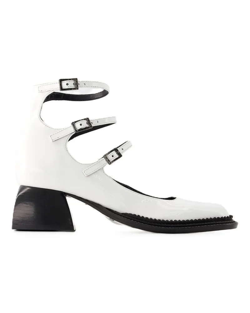 NODALETO Women's Bulla London Pump White Leather White