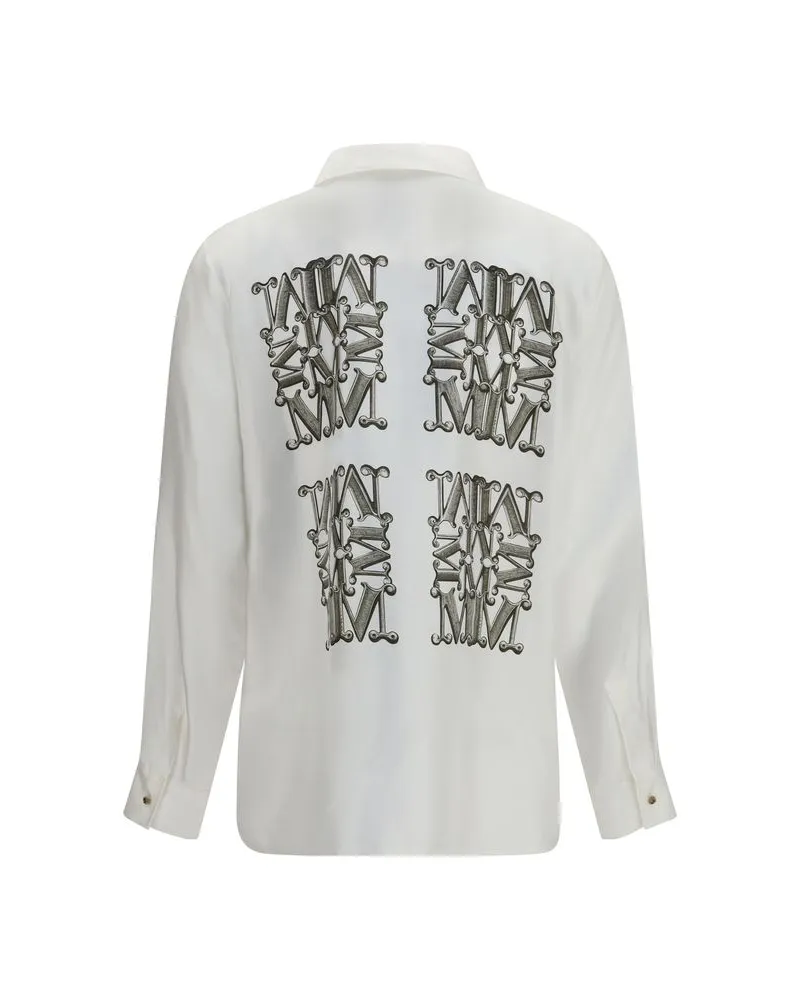 Max Mara Women's White Silk Dress Shirt White