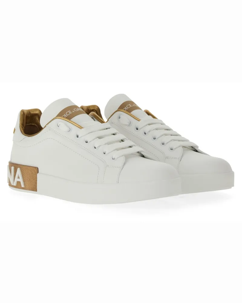 Dolce & Gabbana Portofino Sneakers — Gold Gold