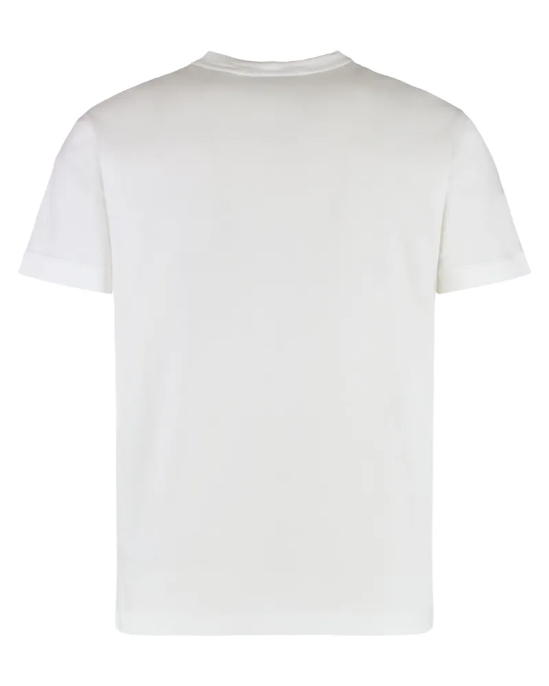 Stone Island Men's Crew-Neck Cotton T-Shirt White T-Shirts And Polos White
