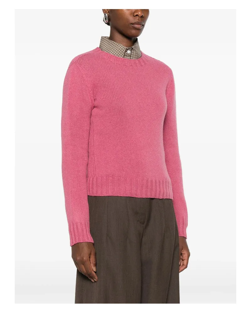 ARAGONA Pure Cashmere Sweater — Pink Pink