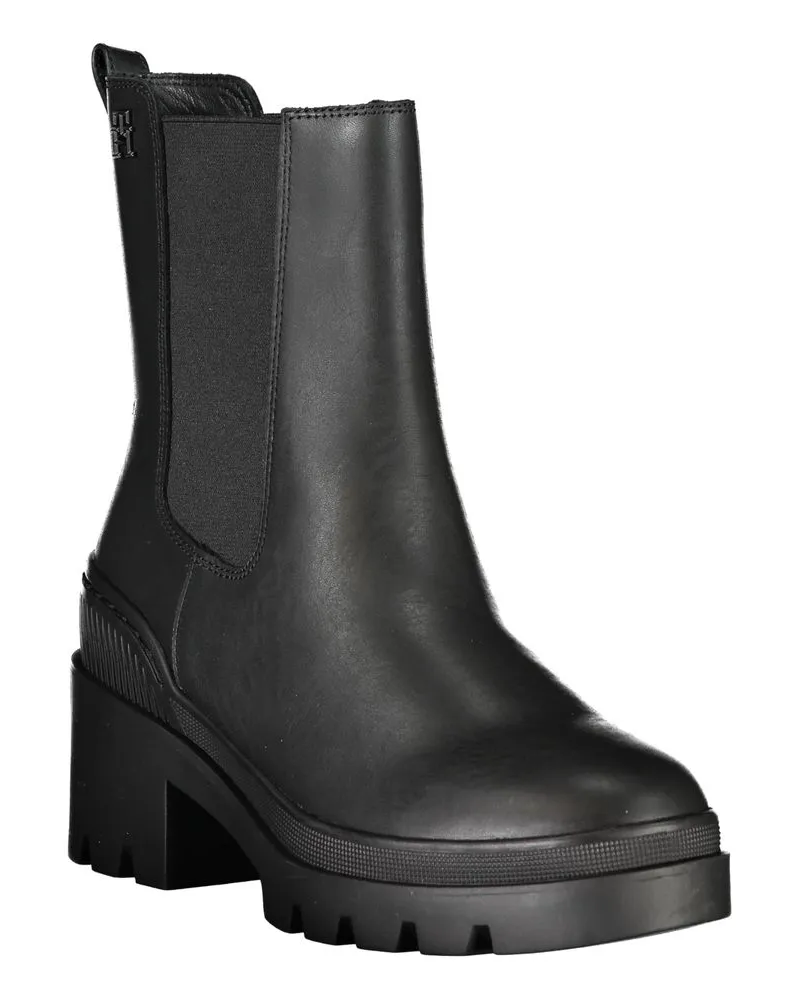 Tommy Hilfiger Chelsea-Style Block Heel Boot — Black Black