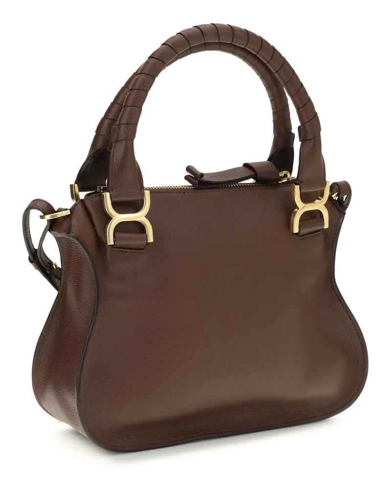 Chloé Women's Handbag Marcie Calf Leather Crafty Brown Handbags Hand Bags Brown