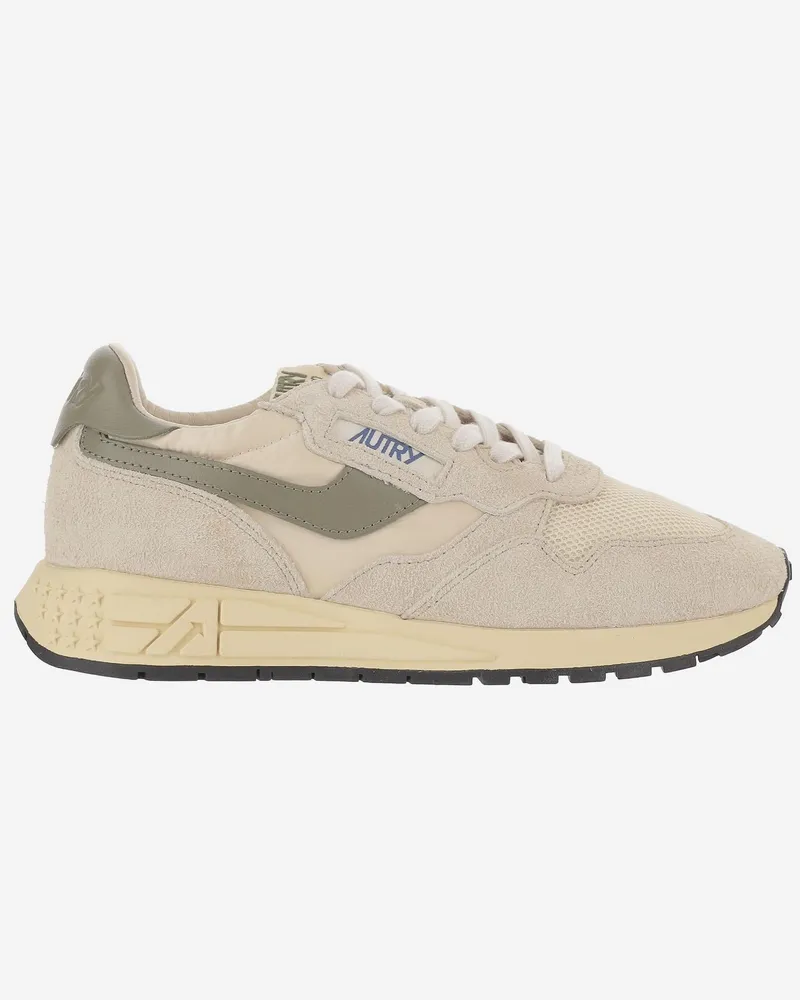 AUTRY Men's Sneakers Reelwind Ivory Leather Trainers Beige