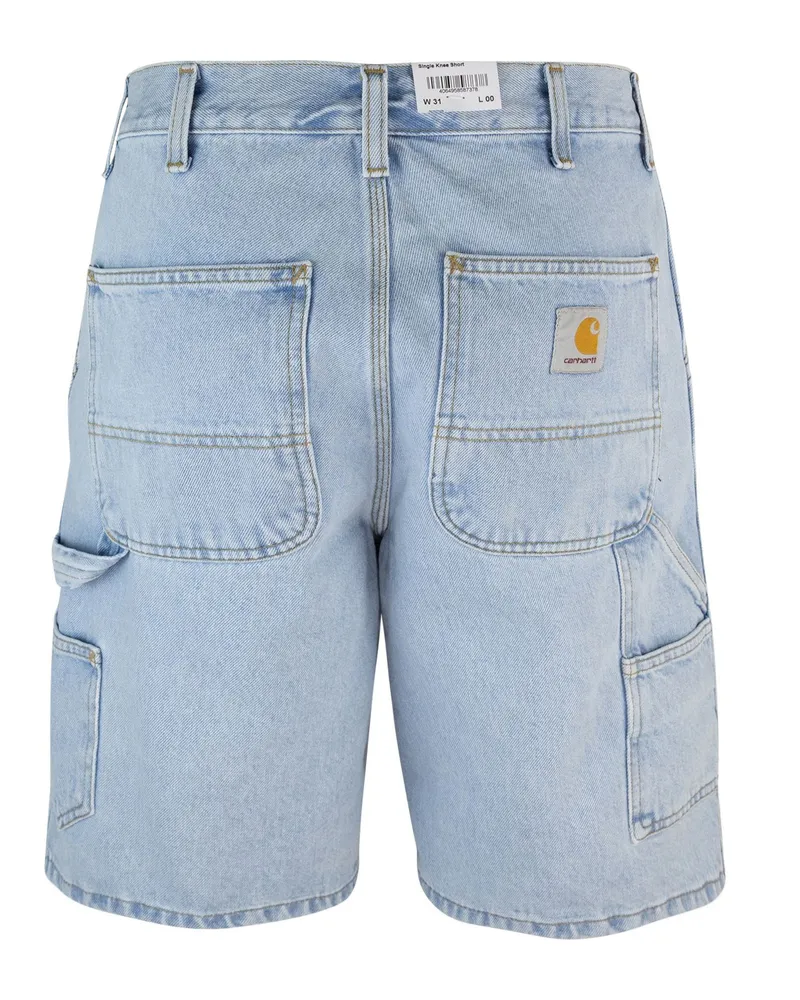 Carhartt WIP Single Knee Reinforced Denim Bermuda Shorts — Blue Blue