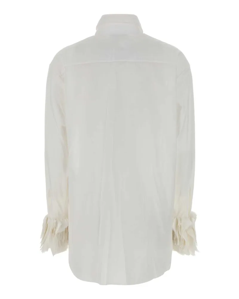 Jil Sander Muslin with Ruffled Cuffs Shirt — White White