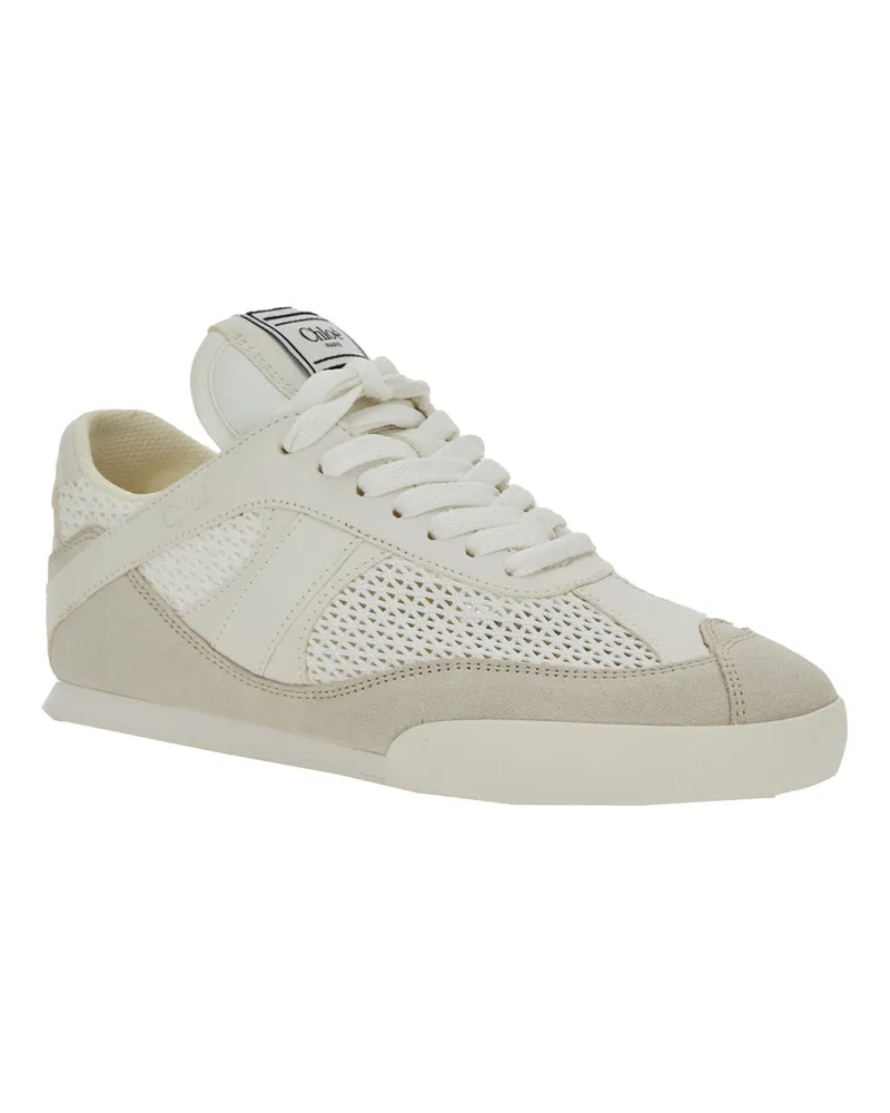 Chloé Women's White Sneakers With Logo Details Acetate Trainers White