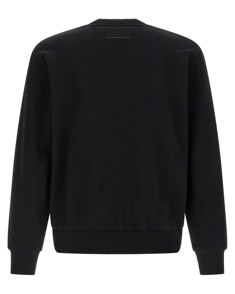 Maison Margiela Numeric Signature Spray Paint Sweatshirt — Black Black