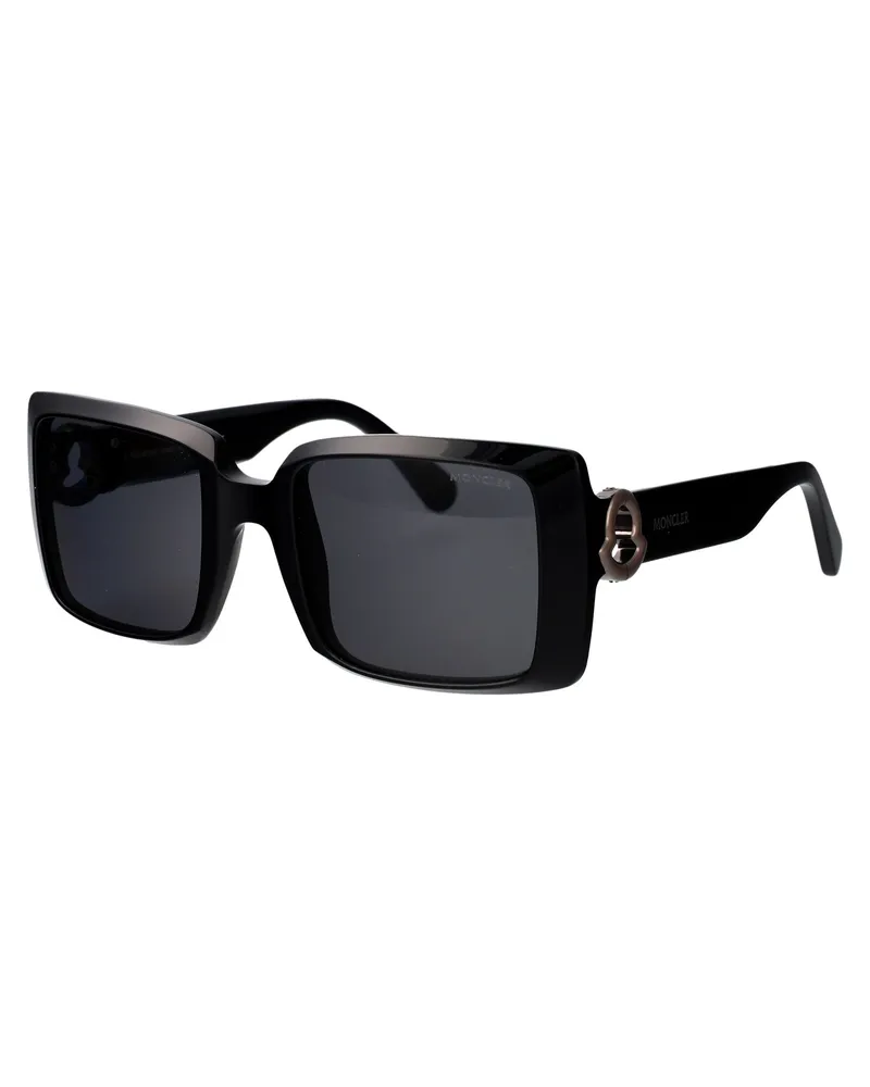 Moncler Women's Sunglasses Ml0244 Glossy Black Acetate Black