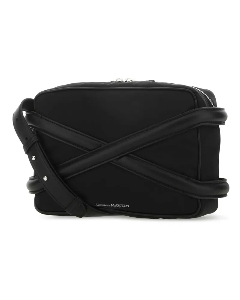Alexander McQueen Men's Black Nylon Harness Crossbody Bag 1000 Borse A Tracolla Black