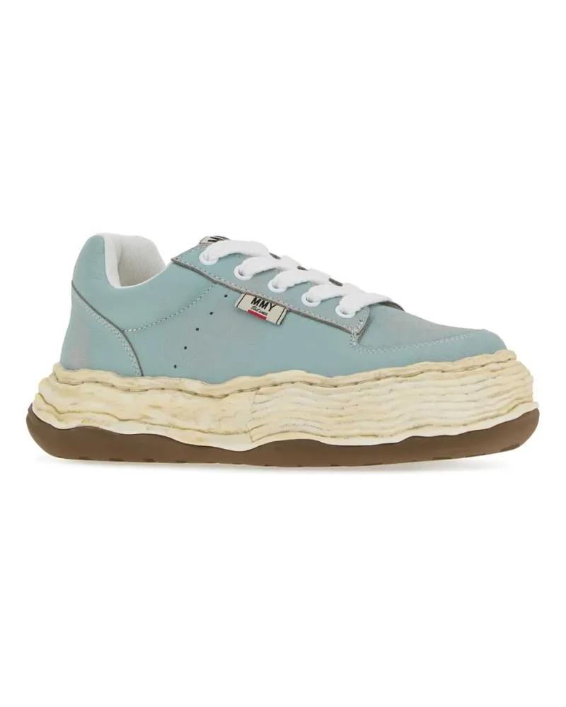 MIHARAYASUHIRO Unisex Light-Blue Leather Oliver Sneakers Blue