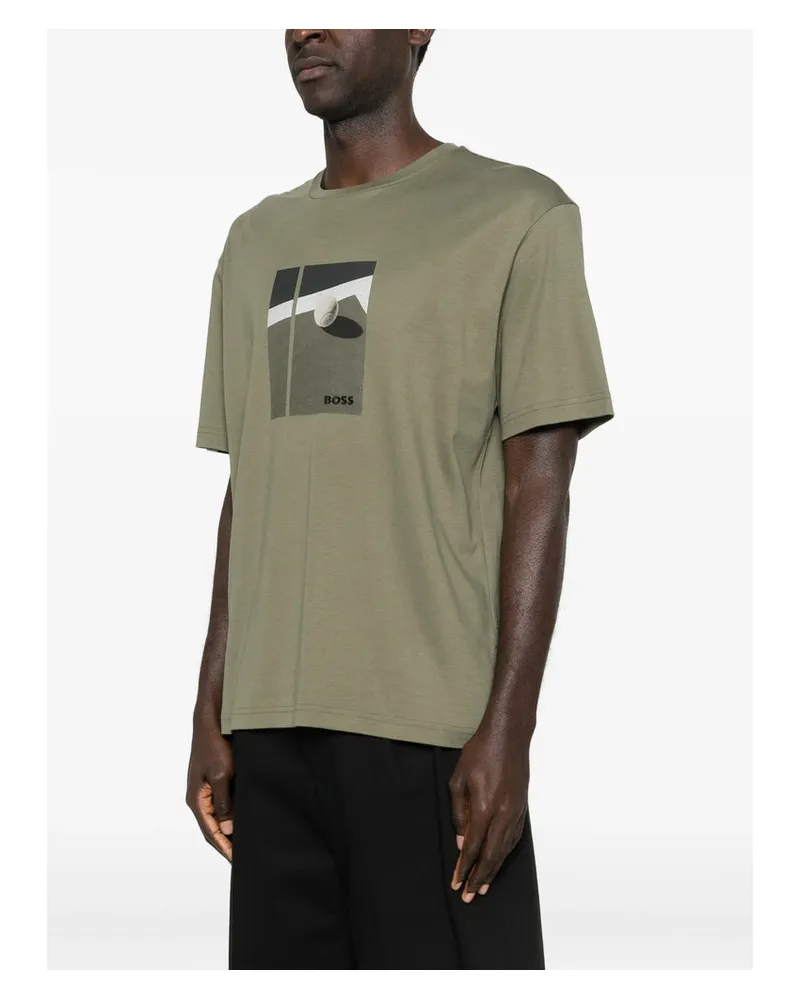 HUGO BOSS Graphic Print T-Shirt — Green Green