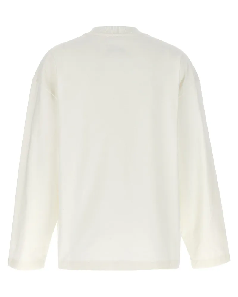 Jil Sander Women's White Cotton Long Sleeve T-Shirt White