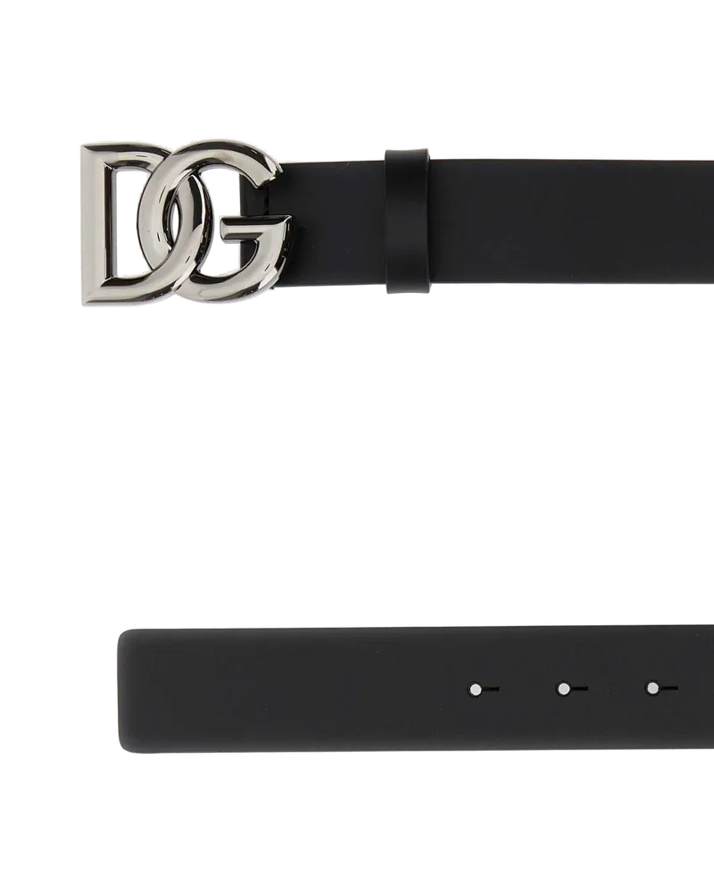 Dolce & Gabbana Men's Black Leather Belt 8v363 Cinture Black