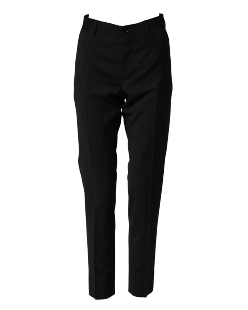 Dolce & Gabbana Men's Wool Formal Trousers Black Black