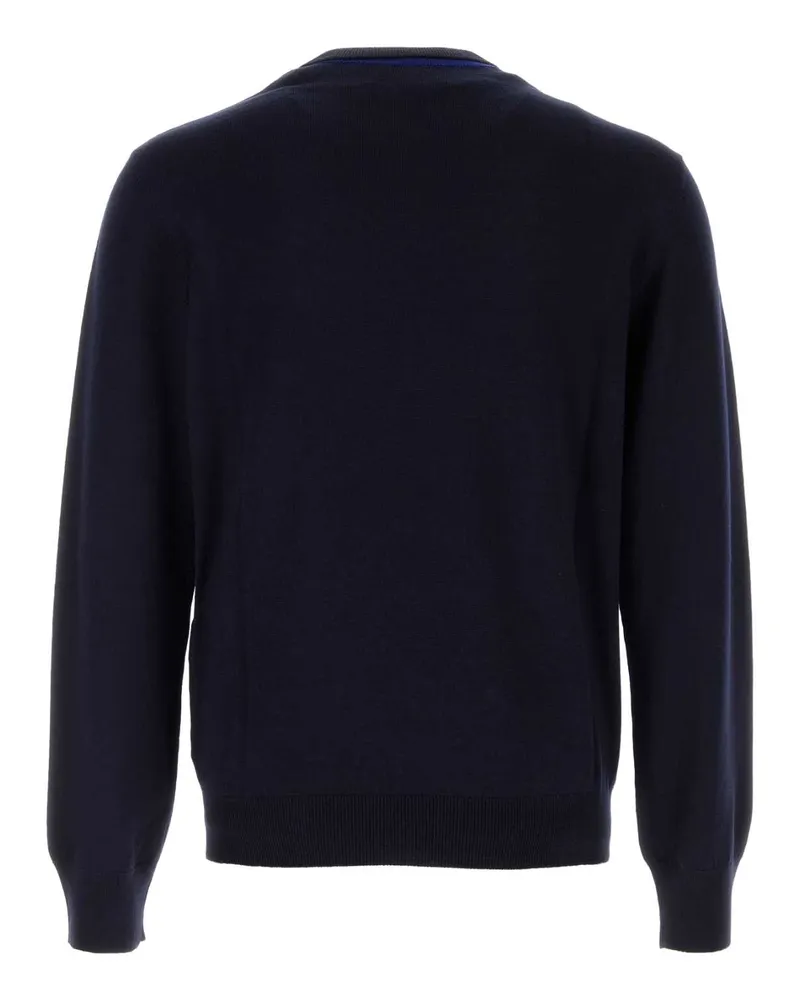 Loewe Wool Blend Crew-Neck Sweater — Navy Navy