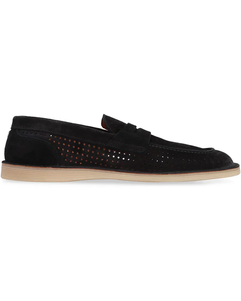 Dolce & Gabbana Perforated Calfskin Loafer — Black Black