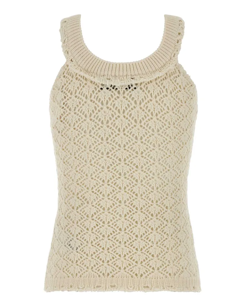 Blumarine Bianco Exterior: Cotton Nylon Maglie Sweater White
