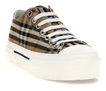Check Canvas Sneaker — Tan