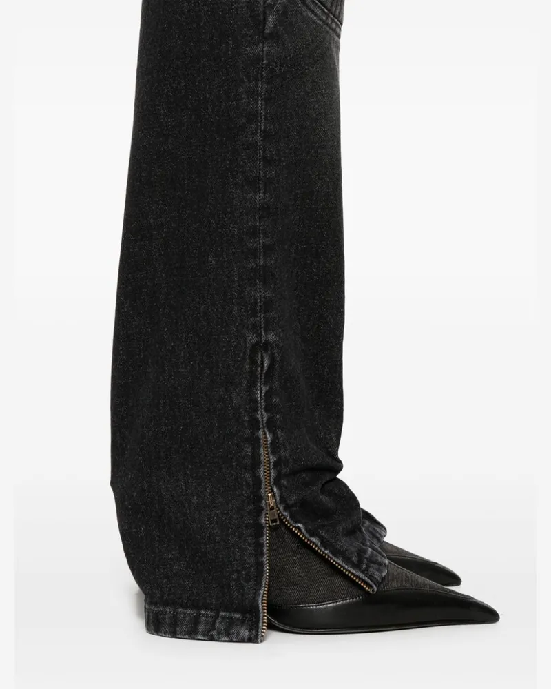 Jean Paul Gaultier Padded Panels Denim Jeans — Black Black