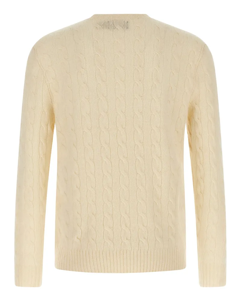 Ralph Lauren Cable-Knit Wool and Cashmere Sweater — Cream Cream