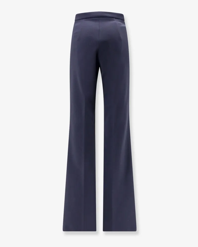 Elisabetta Franchi Women's Trousers With Monogram Detail Blue Polyester Blue