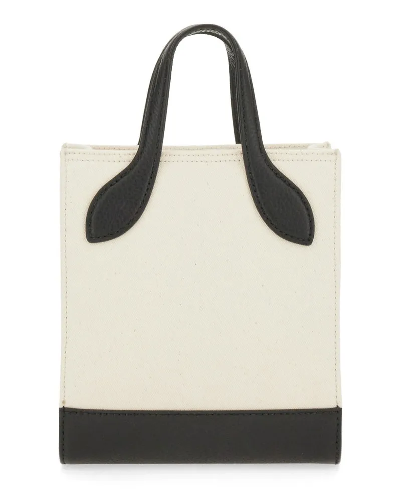 Bally Women's Bag With Logo Ivory Organic Cotton Handbags Hand Ivory