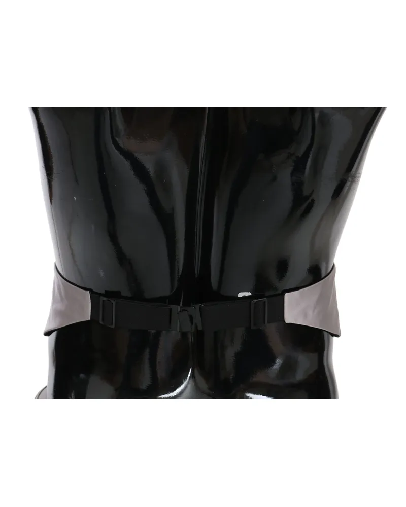 Dolce & Gabbana Gray Men Waist Belt Silk Cummerbund Gray