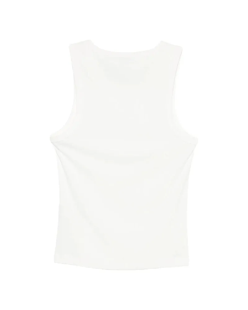 Entire Studios Ribbed-Knit Tank Top — White 