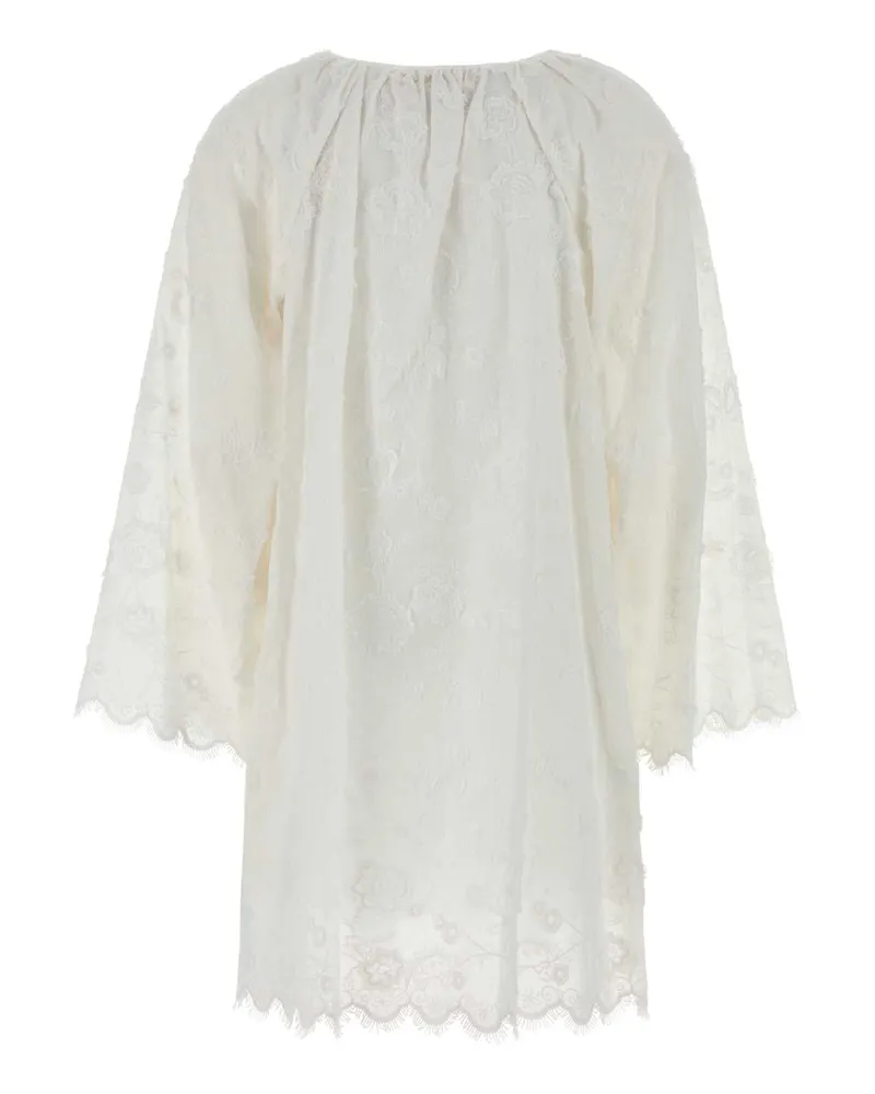 Michael Kors Lace Cotton Dress — White White
