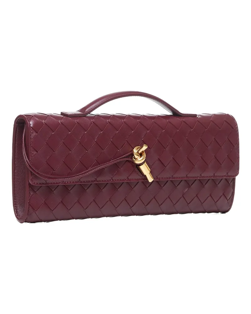 Bottega Veneta Women's Clutch Andiamo Bordeaux Lambskin Handbags Hand Bags Bordeaux
