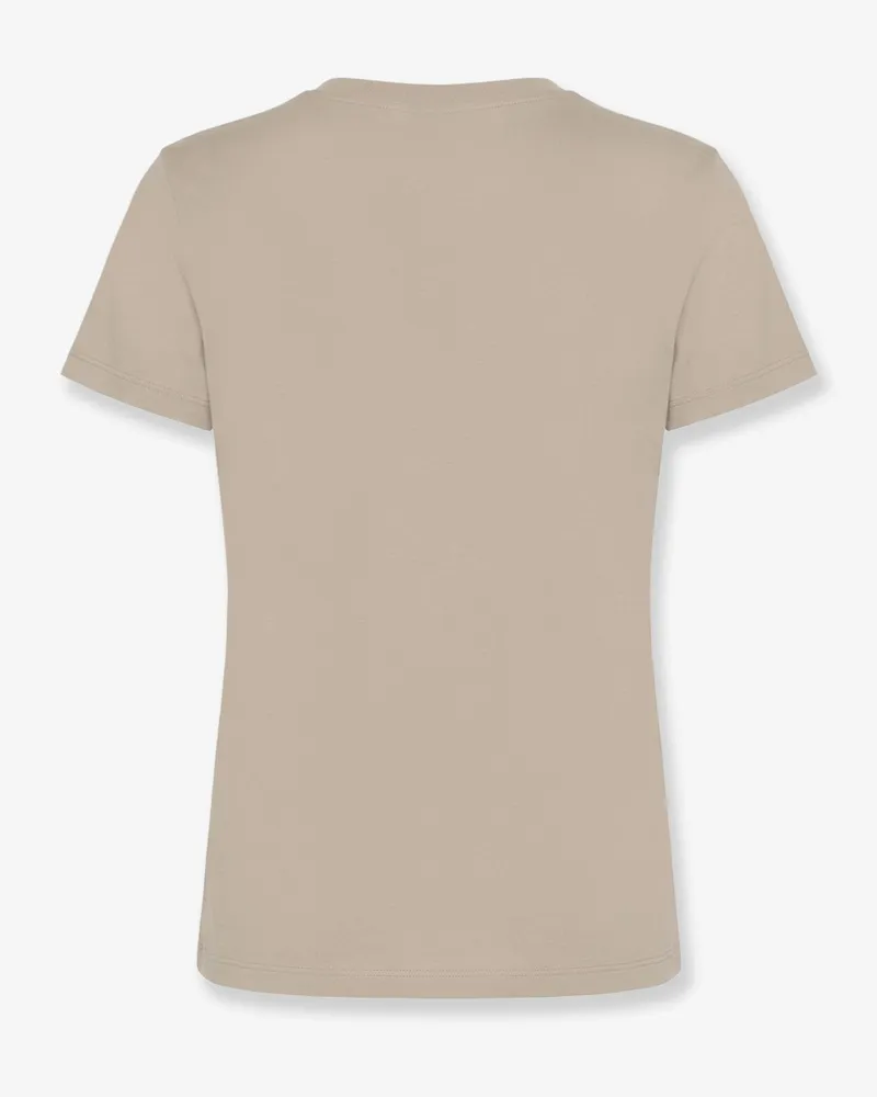 Max Mara Women Cotton T-Shirt Papaia Beige T-Shirts & Jerseys Beige