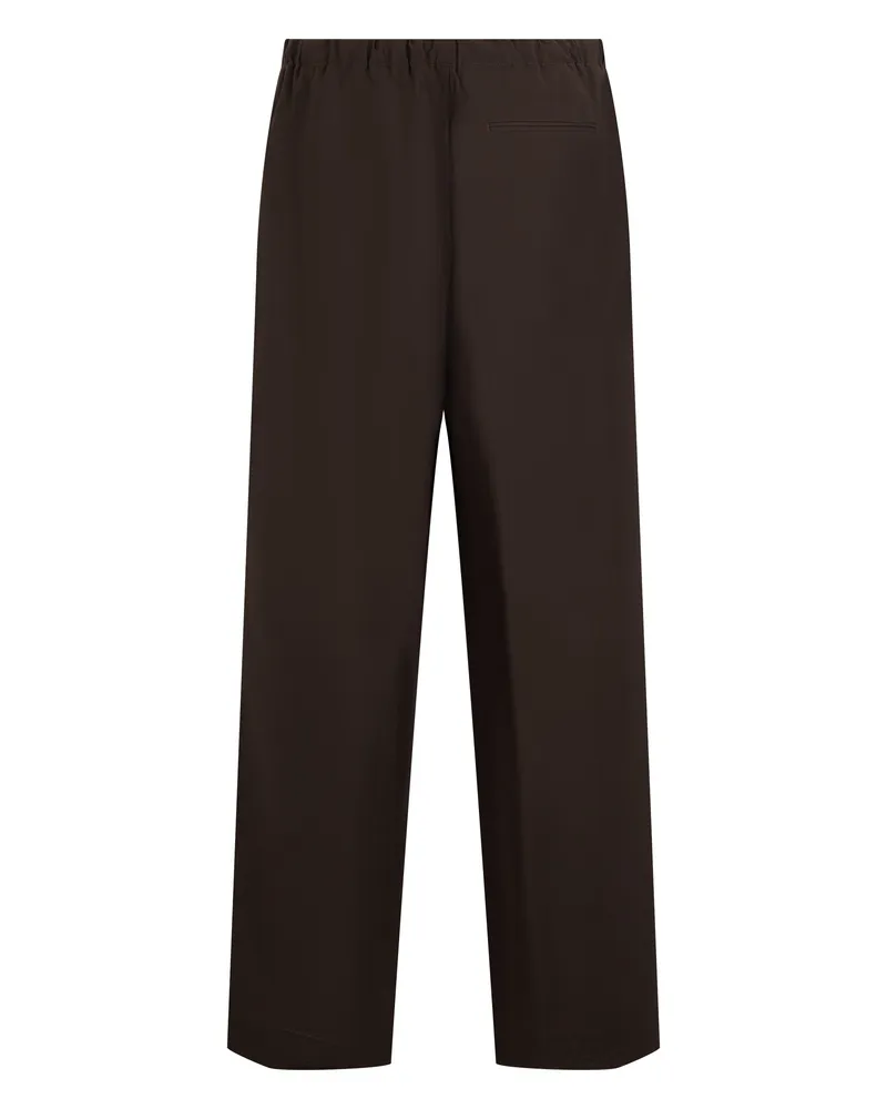 HUGO BOSS Men's Pants With Drawstring, Wool Medium Brown Virgin Trousers Brown