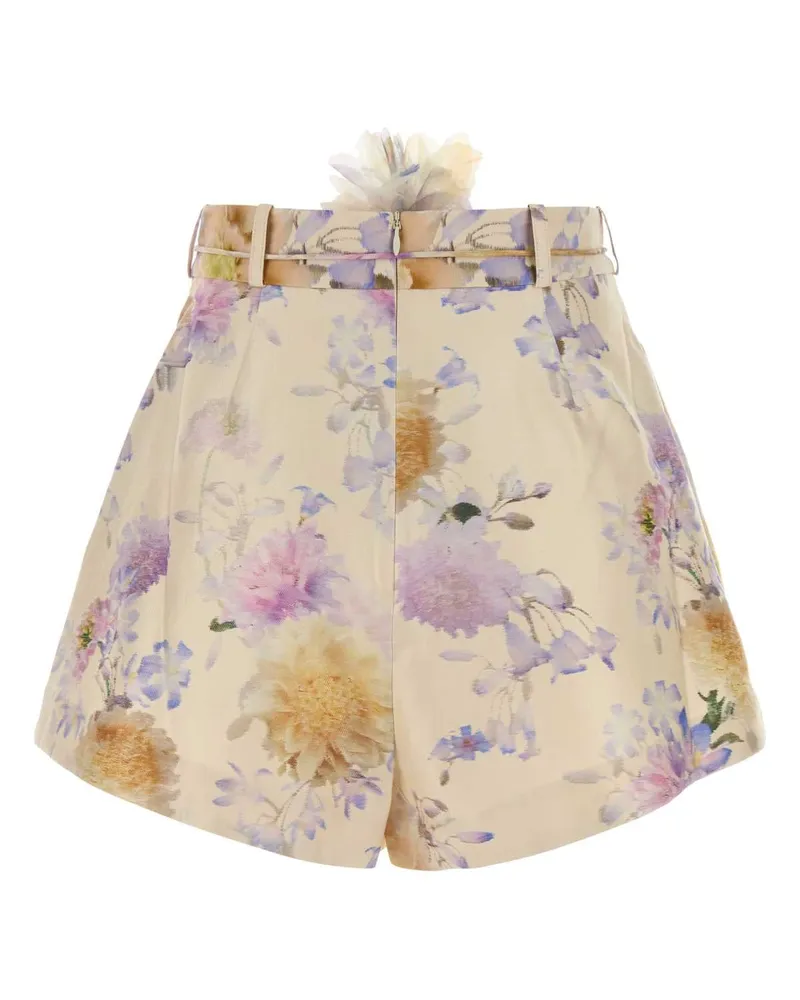Zimmermann Luna Shorts — Beige Beige