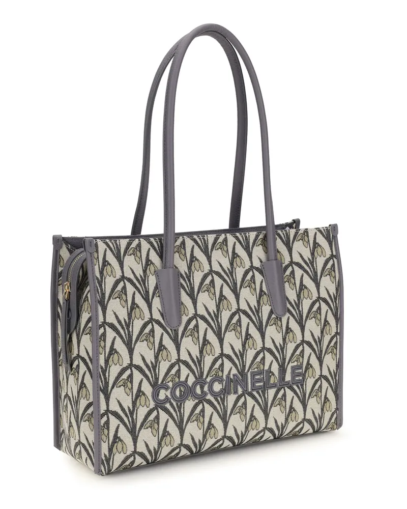 Coccinelle Women's Jacquard Tote Bag Mul.stove-Stove Shoulder Mul.stove/stove Gray