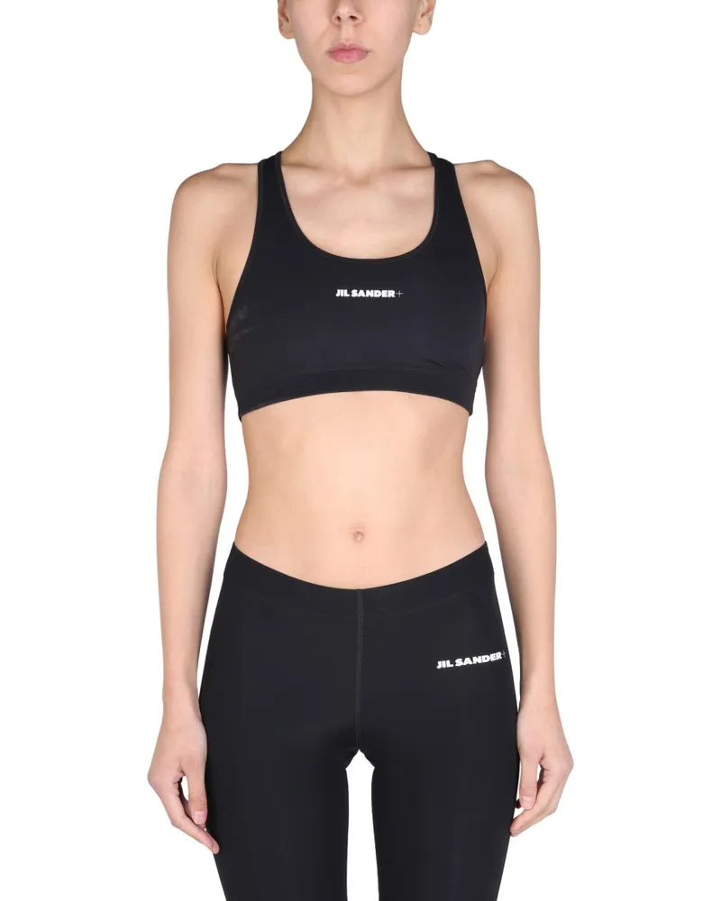 Jil Sander Stretch Polyamide Sports Bra — Black Black