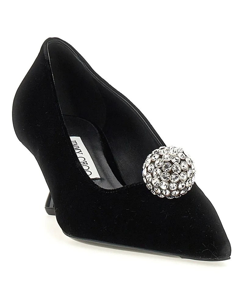 Jimmy Choo Women's Jewel-Embellished Velvet Pump Black Black