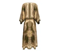 Paisley Silk Tunic Dress — Green