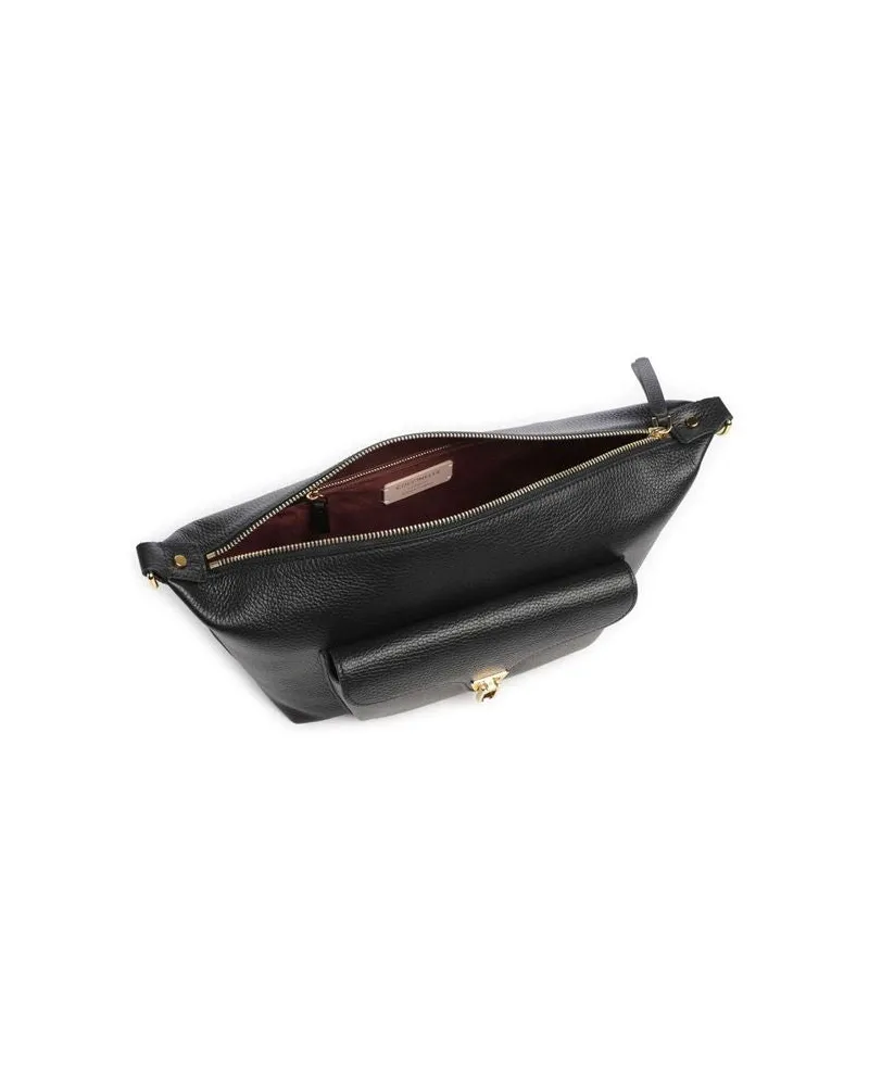 Coccinelle Women's Crossbody Bag Black Grained Leather - Crossbody-Bags Black
