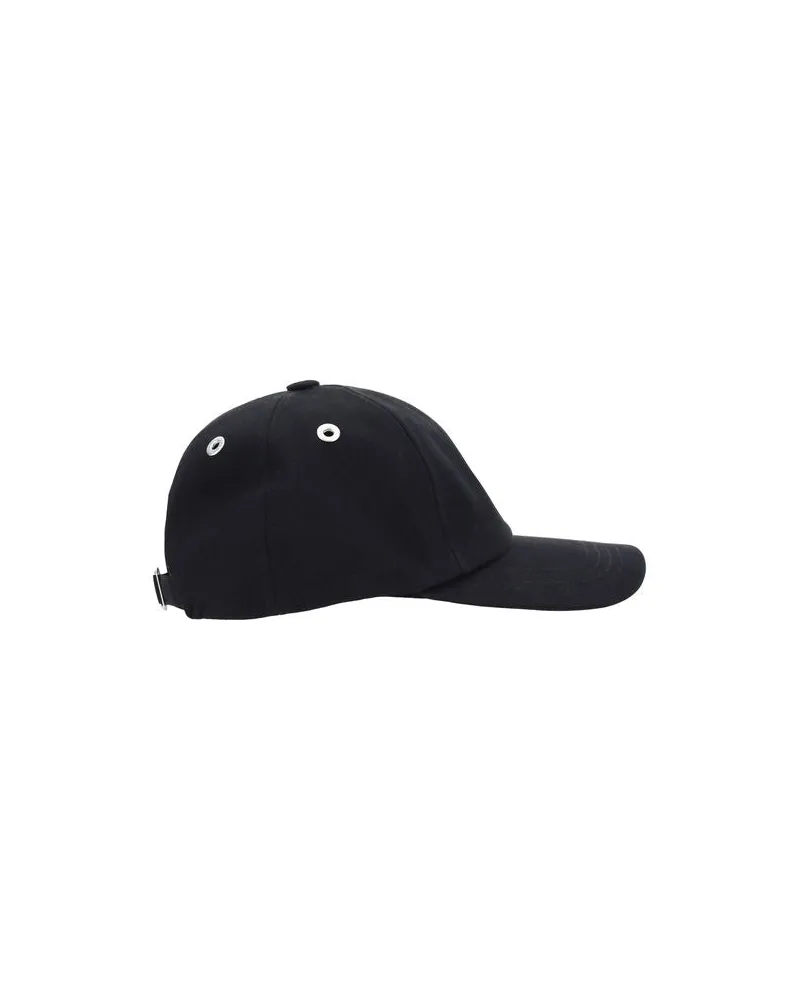 AMI Paris Men's Black Cotton Cap (baseball Hat Black