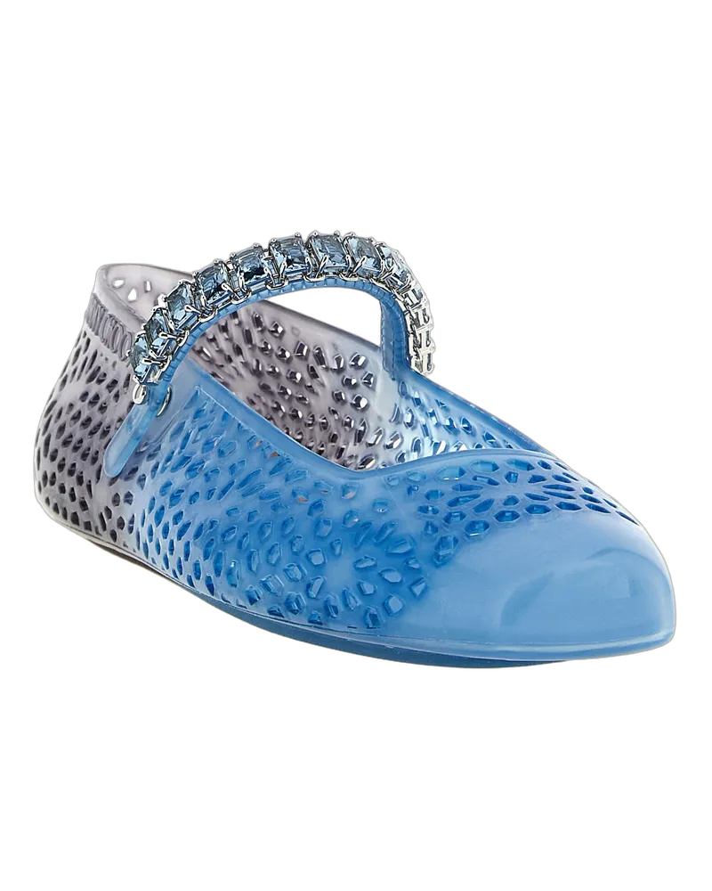 Jimmy Choo Women's Blue Plastic Ballet Flats Blue